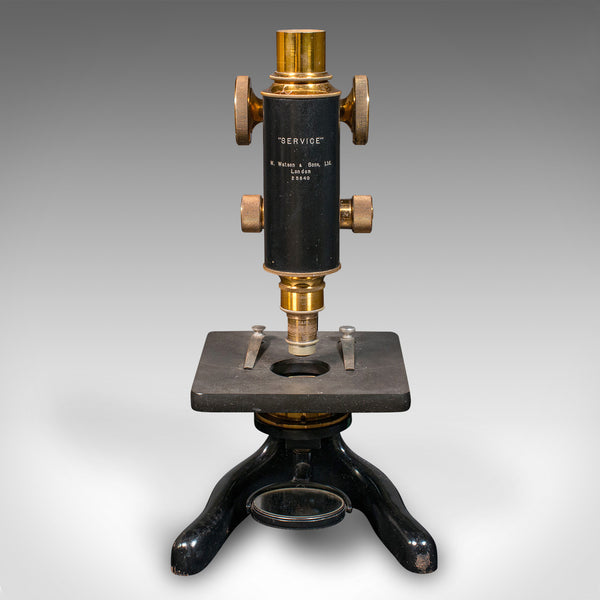 Antique Cased Microscope, English, Scientific Instrument, Watson of London, 1920