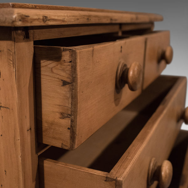 Antique Pine Chest of Drawers, English, Victorian, 19th Century, Circa 1890 - London Fine Antiques