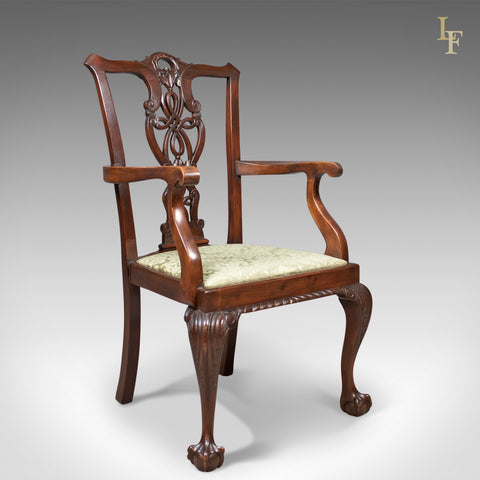 Antique Carver Chair, Victorian Chippendale Revival, c.1890 - London Fine Antiques