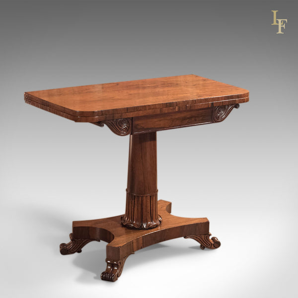 Antique Card Table, Victorian Rosewood Table - London Fine Antiques