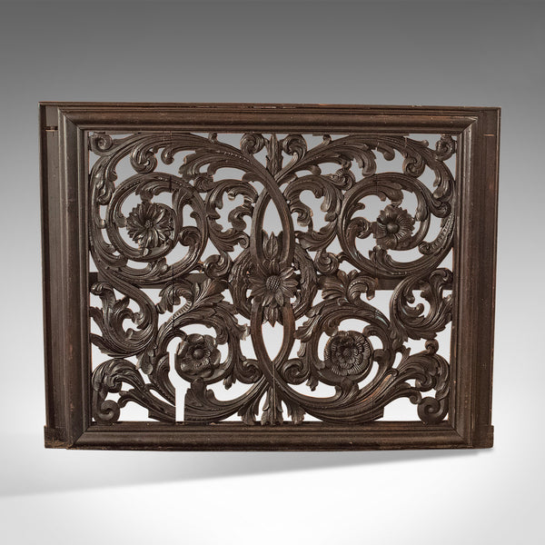 Antique Carved Wall Panel, Large, Victorian Decorative Carved, Oak Screen c.1880 - London Fine Antiques