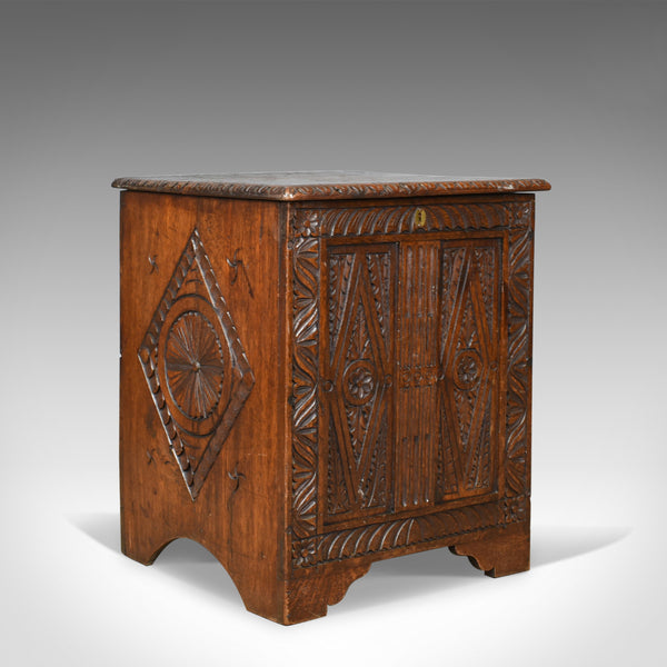 Antique Coffer, English, Oak, Chest, Victorian in Jacobean Taste, Circa 1880 - London Fine Antiques