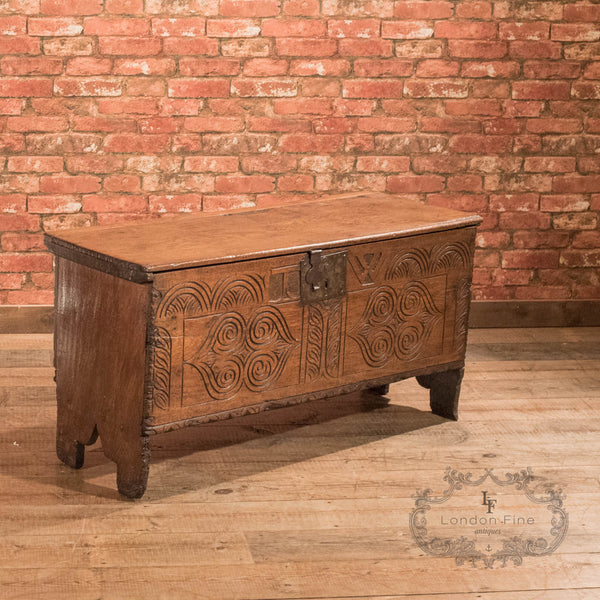 Cromwellian Six Plank Chest, mid C17th - London Fine Antiques