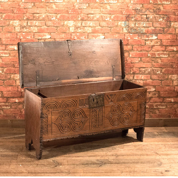 Cromwellian Six Plank Chest, mid C17th - London Fine Antiques