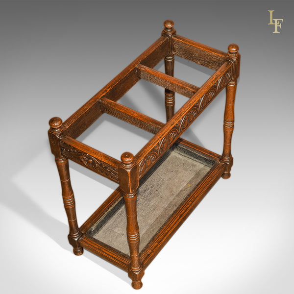 Late Victorian Oak Antique Stick Stand, c.1890 - London Fine Antiques