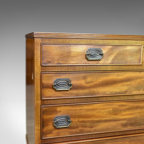 Broad Chest of Drawers, English, Georgian, Revival, Mahogany, 20th Century - London Fine Antiques