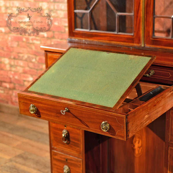 Georgian Bureau Bookcase, c.1800 - London Fine Antiques