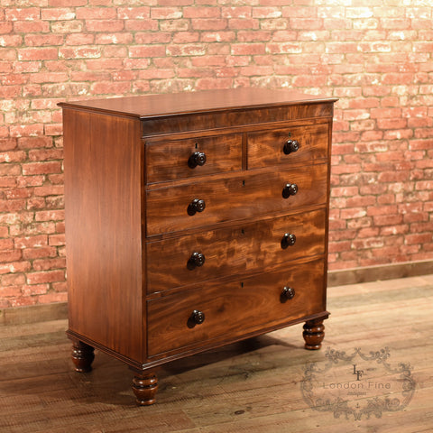 Victorian Mahogany Chest of Drawers, c.1880 - London Fine Antiques