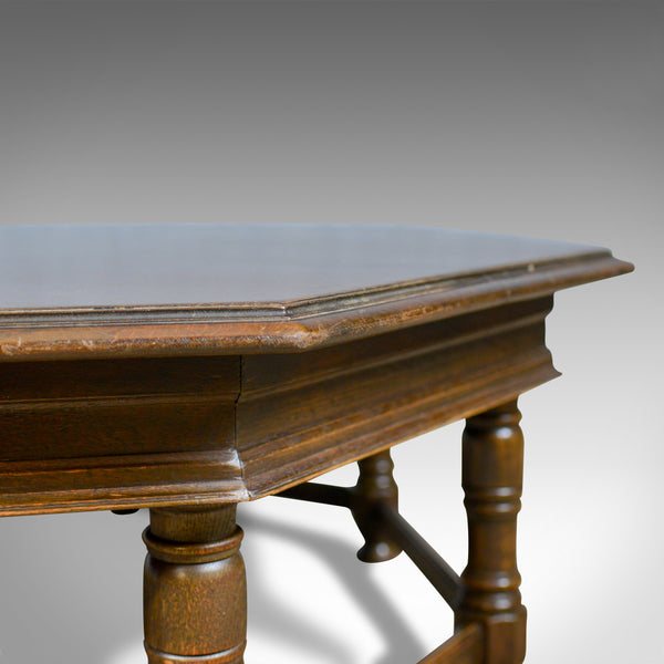 Large, Vintage Coffee Table, English, Oak, Octagonal, Low, 20th Century - London Fine Antiques