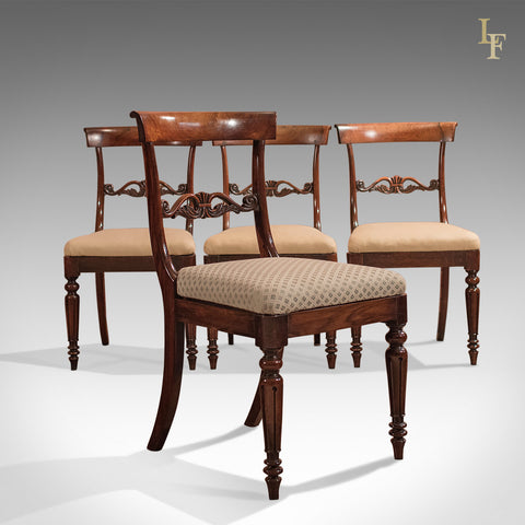 Set of Four Antique Dining Chairs, Regency c.1820 - London Fine Antiques