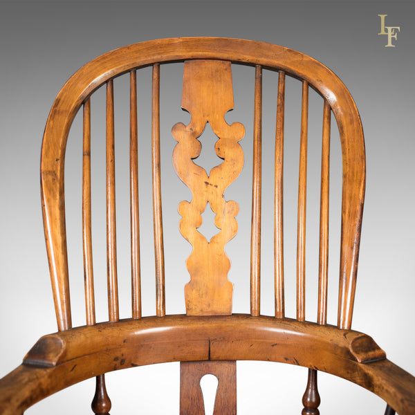 Victorian Antique Windsor Rocking Chair, English Armchair, Yorkshire c.1850 - London Fine Antiques