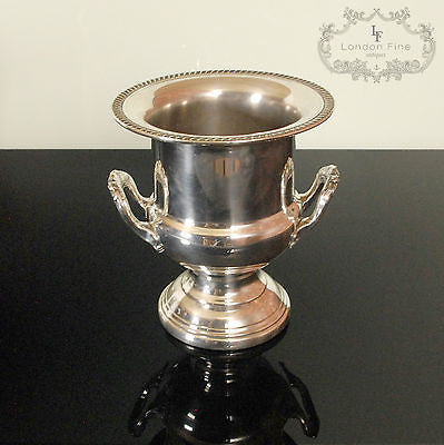 Antique Silver Plated Ice Bucket, Champagne Wine Cooler, c.1920 - London Fine Antiques