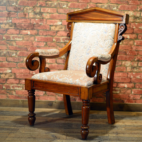 Victorian Walnut Library Chair, c.1860 - London Fine Antiques