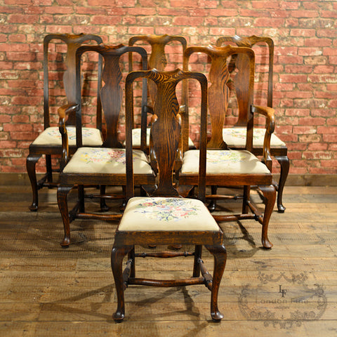 Victorian Set of Six Dining Chairs - London Fine Antiques