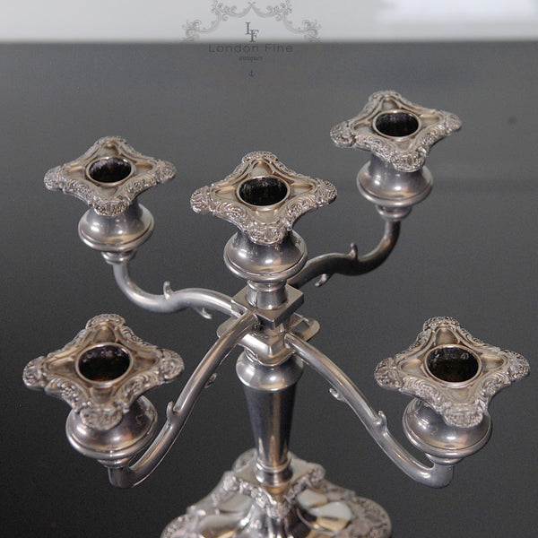 Victorian Silver Plated Candleabra - London Fine Antiques